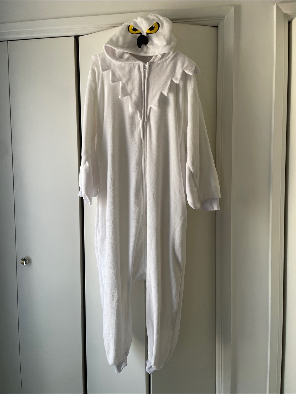 White Owl Hooded One-Piece costume or pajamas